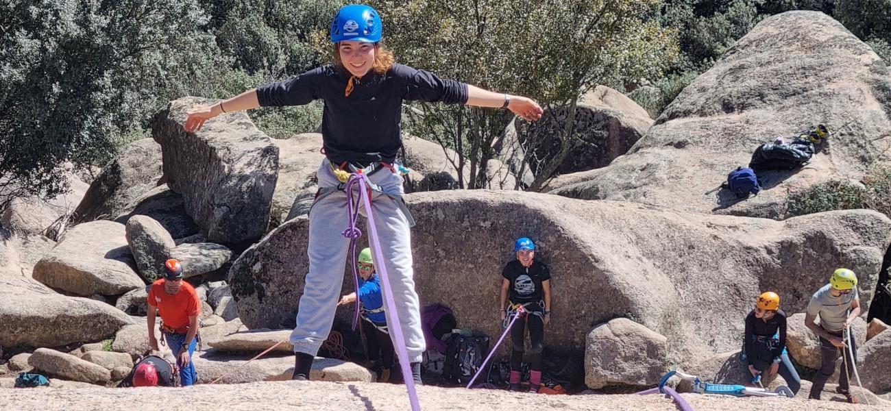 Bautismo en escalada y rapel en Madrid 