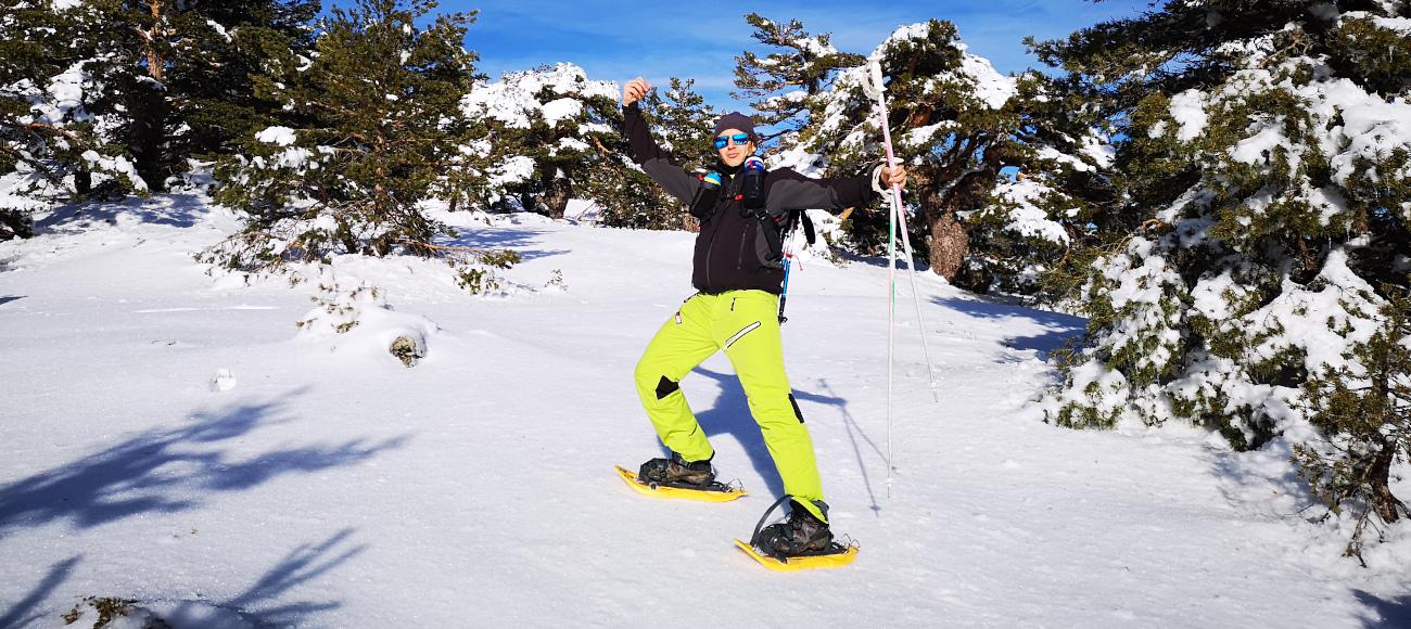 Raquetas de nieve en Peñalara.