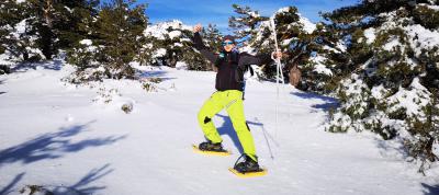 Raquetas de nieve en Peñalara.