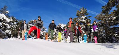 Raquetas de nieve en la Pinilla.